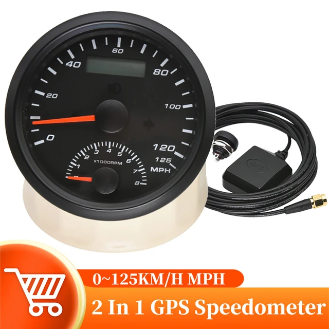 52mm/2in gps tacho lcd geschwindigkeitsmesser kilometerzähler  kilometerstand kilometerzähler für motorrad boot 12v 24v