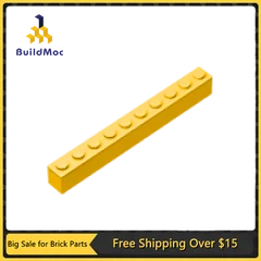 MOC 6111 벽돌 1X10 빌딩 블록 부품 DIY 벽돌 대량 모델 교육 기술 부품 완구