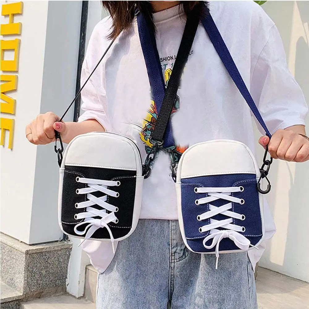 

Funny Creative Shopping Shoes Shape Small Street Crossbody Bag Canvas Handbag Korean Style Bag Women Bag