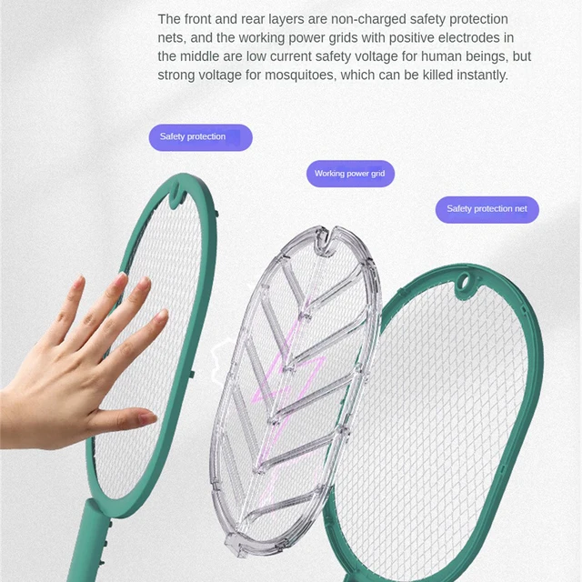 Xiaomi Szúnyog Gyilkos Lámpa Usb Újratölthető Elektromos Összecsukható Szúnyoggyilkos Ütő Légy Swatter 2700 V Riasztó - Image 5