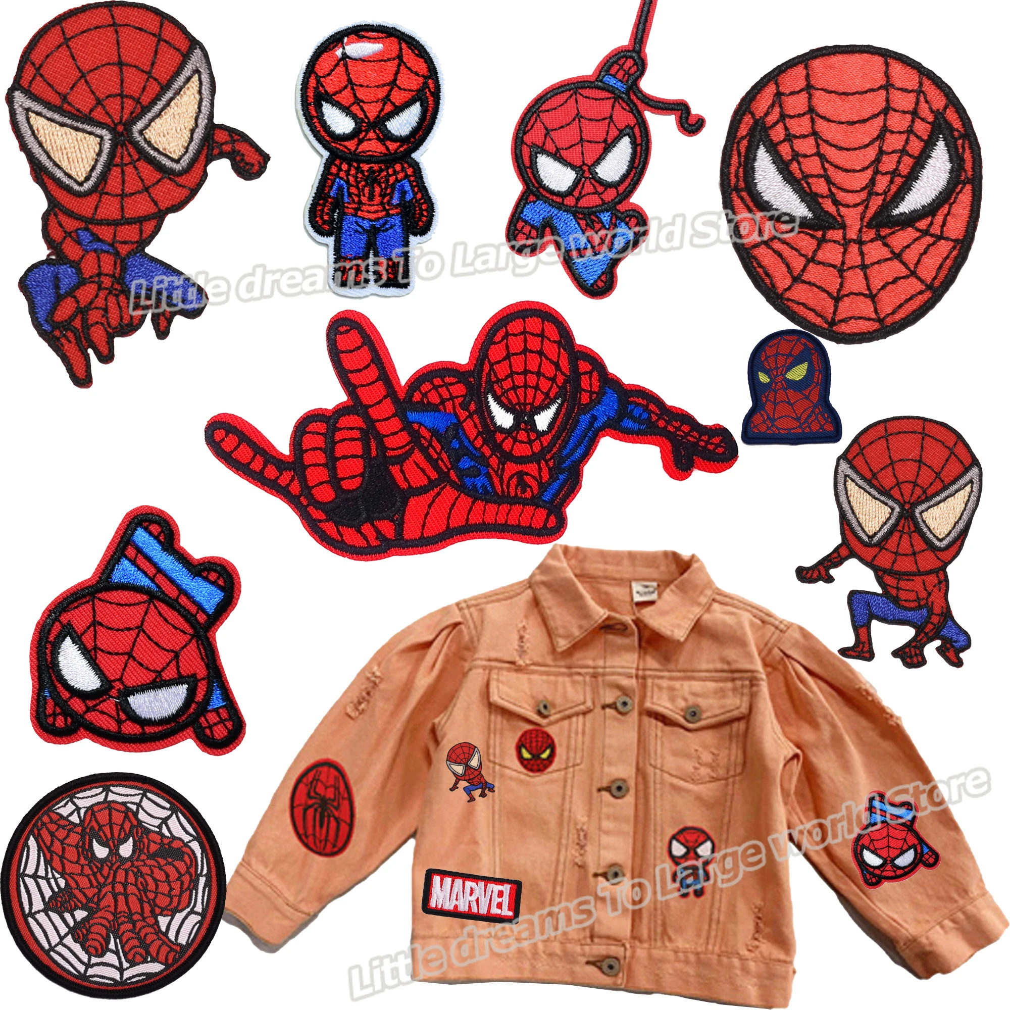 Patches Clothes Spiderman | Spiderman Embroidered Patches | Iron Spiderman  Patches - Action Figures - Aliexpress