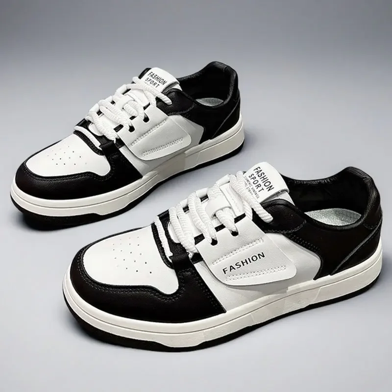 Trendy White Sneakers Unisex Casual Panda Design Spring Summer Versatile Student Couple Korean Style Rubber Bottom Shoes
