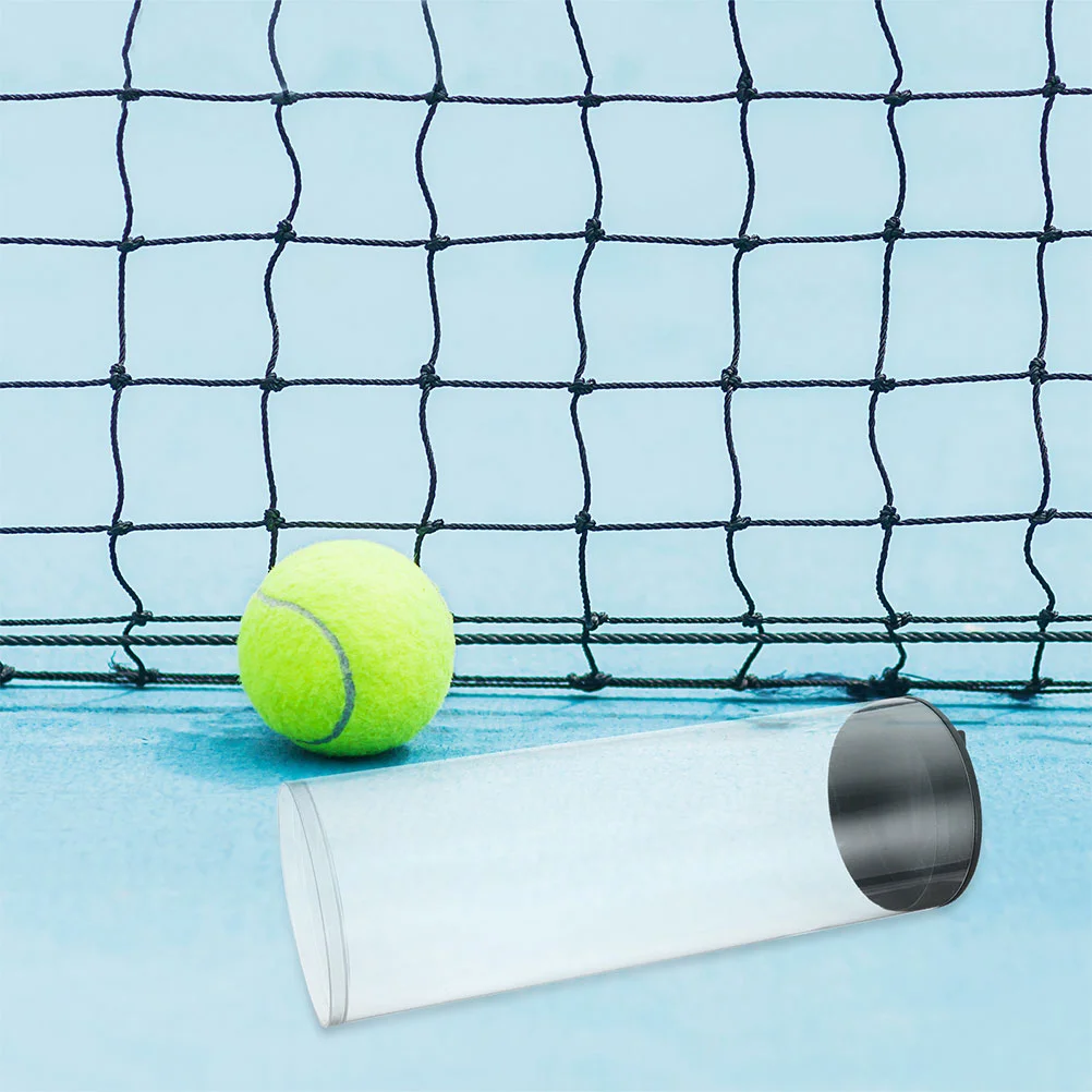 2 Pcs Transparent Tennis Tubes Black Lid Sports Supply Clear Ball Holders Durable Container Racquet Sports Tennis Accessories