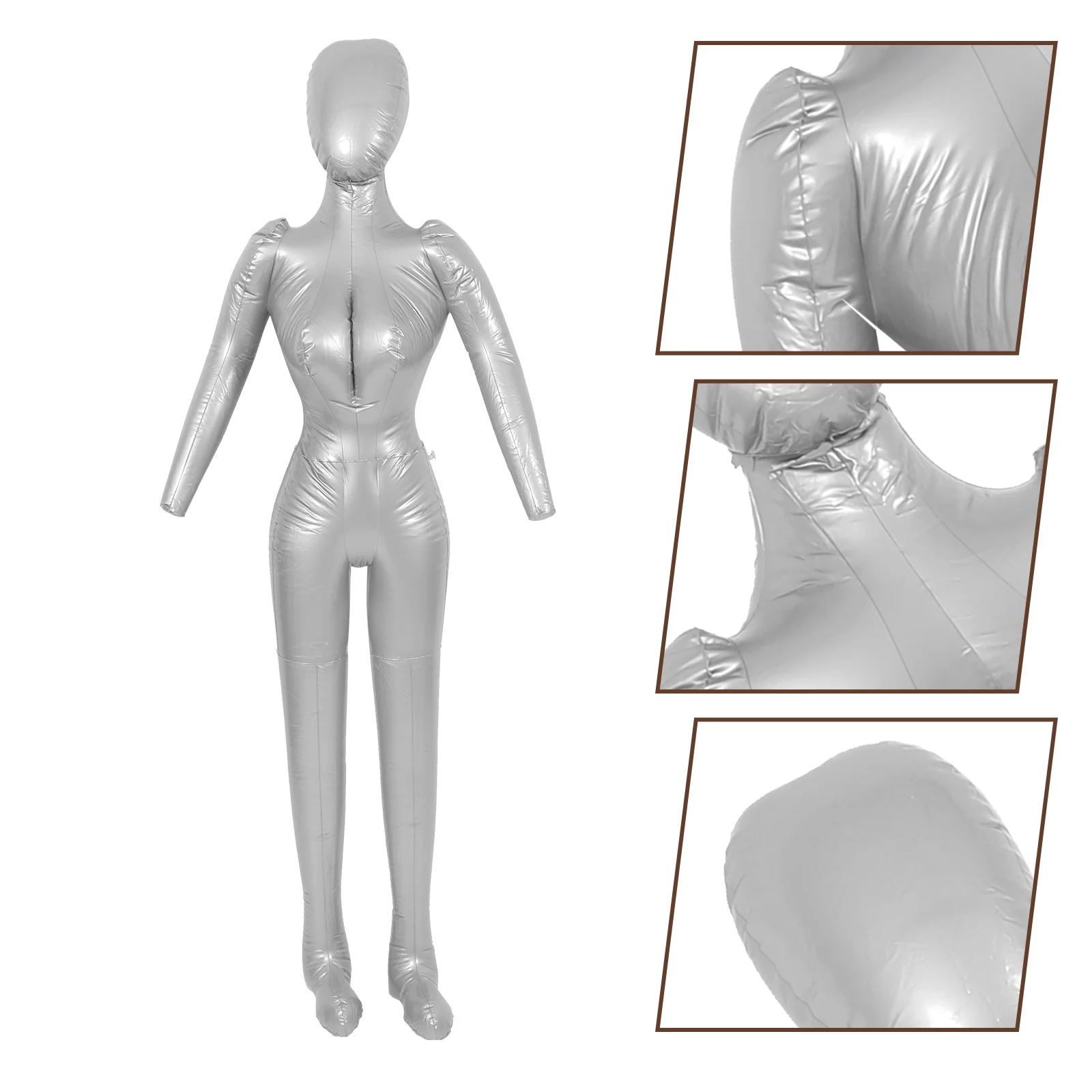 

165cm Female Full Body Inflatable Mannequin Model Dummy Torso Tailor Clothes Model Display Portable Tops Necklace Retail Display