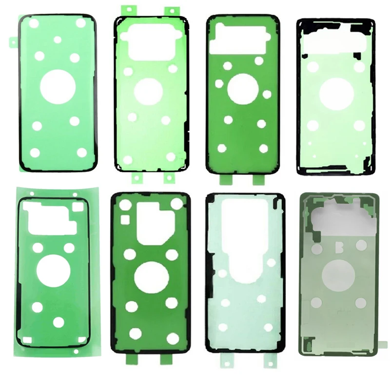 Phone Back Cover Glass Battery Cover Glass Phone Back Cover 2Pcs Phone Back Battery Glass Cover Sticker Adhesive Tape For Samsung Galaxy S6 S7 Edge S8 S9 S10 S10E Note 5 7 8 9 10 Plus