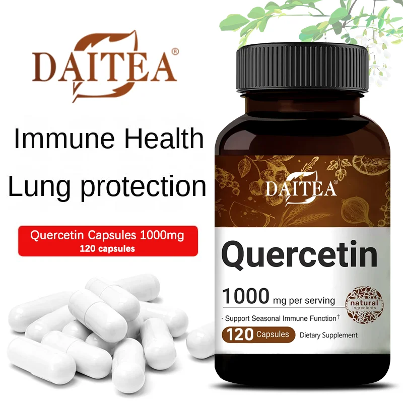 

Daitea Quercetin Capsules - Helps with Cardiovascular Health, Respiratory Health, and Immune Support