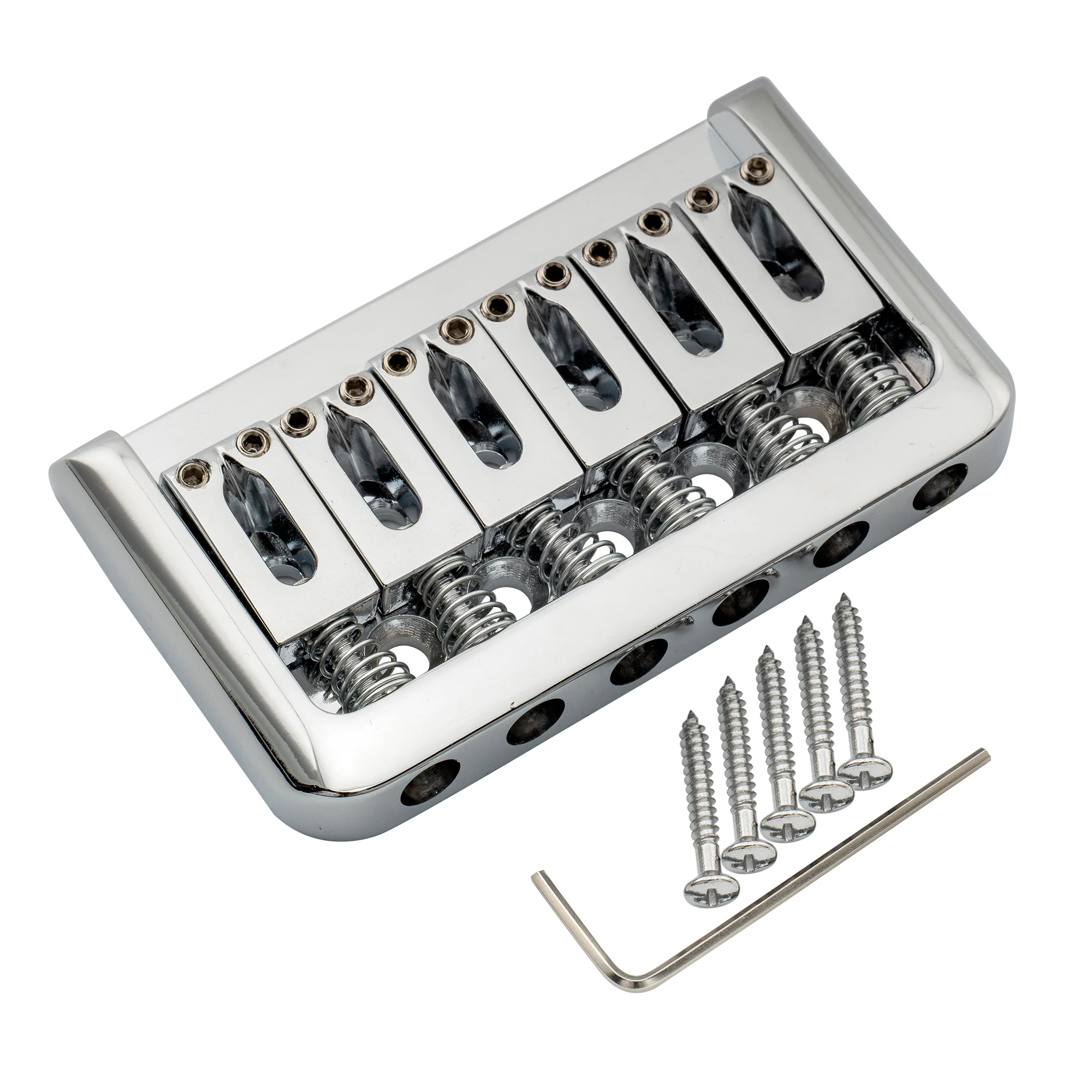 Musiclily Basic 52,5 mm (2–1/16 Zoll) umgekehrte 6-saitige Nicht-Tremolo-Gitarren-Hardtail-Brücke – Detail 9
