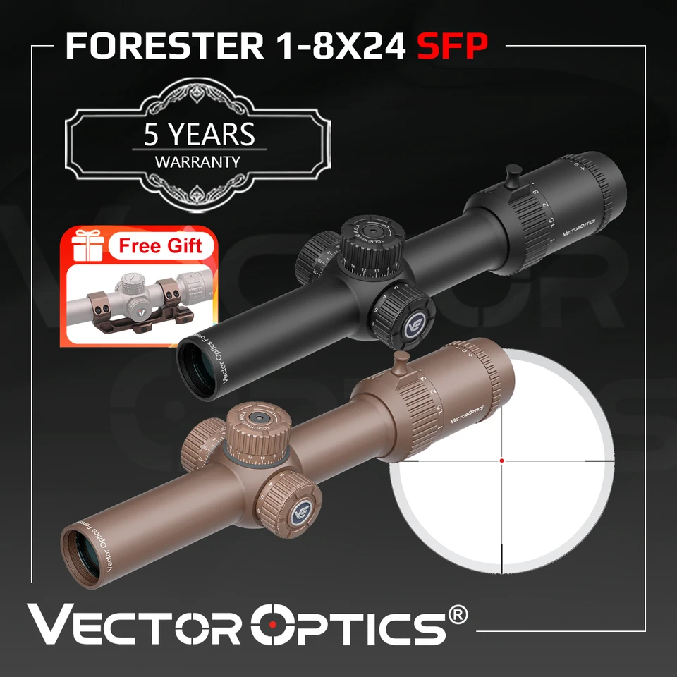 Vector Optics Forester 1-8x24 SFP LPVO Riflescope With FMC Lens