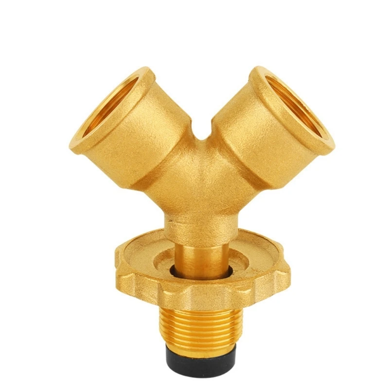 Brass Gas Canister Connector High Pressure Regulator Gas Bottle Three-way Valves Suitable for Canisters Gas Bottle Dropship