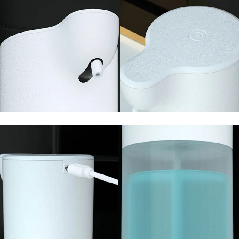 1pc 350/600ML Rechargeable Automatic Foam Soap Dispenser Touchless Handsfree Dispenser IPX5 Waterproof 4 Level Adjustable Volume 5