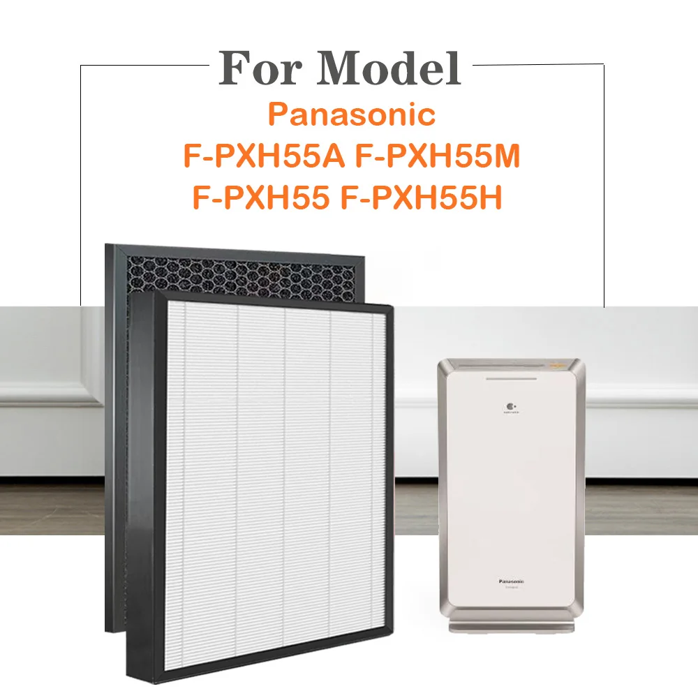 Filtre HEPA et charbon pour purificateur d'air HEPA Panasonic F-PXH55, vue de face