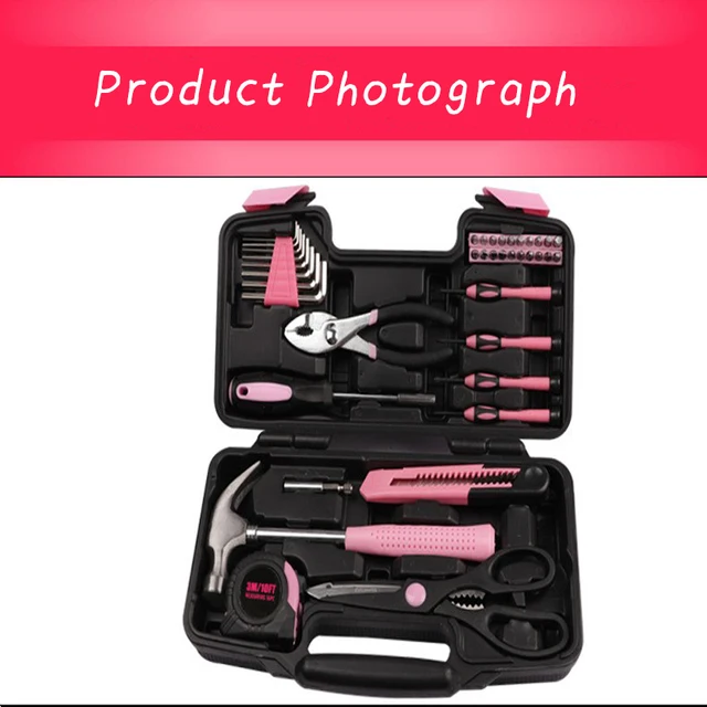FLZOSPER 39-Piece General Household Tool Set With Portable Toolbox (Red) - View #2