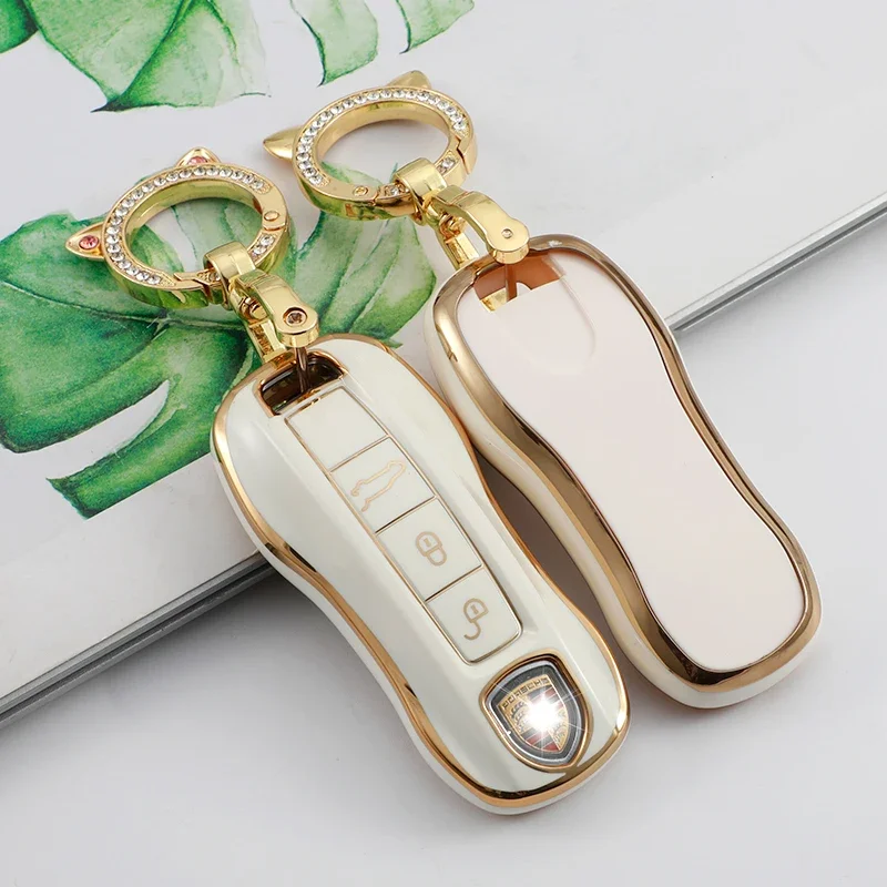 TPU 자동차 원격 키 케이스 커버 셸 포르쉐 Panamera Carman Macan Bobst Cayenne 911 970 981 991 996 92A 2017 키 가방