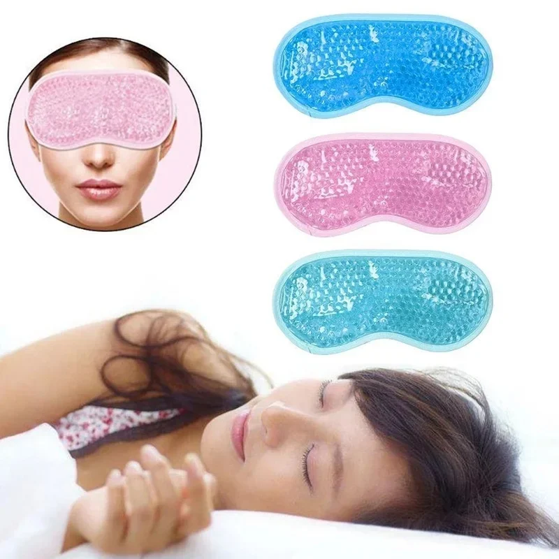 New Gel Eye Mask Reusable Beads for Hot Cold Therapy Soothing Relaxing Beauty Gel Eye Mask Sleeping Ice Goggles Sleeping Mask