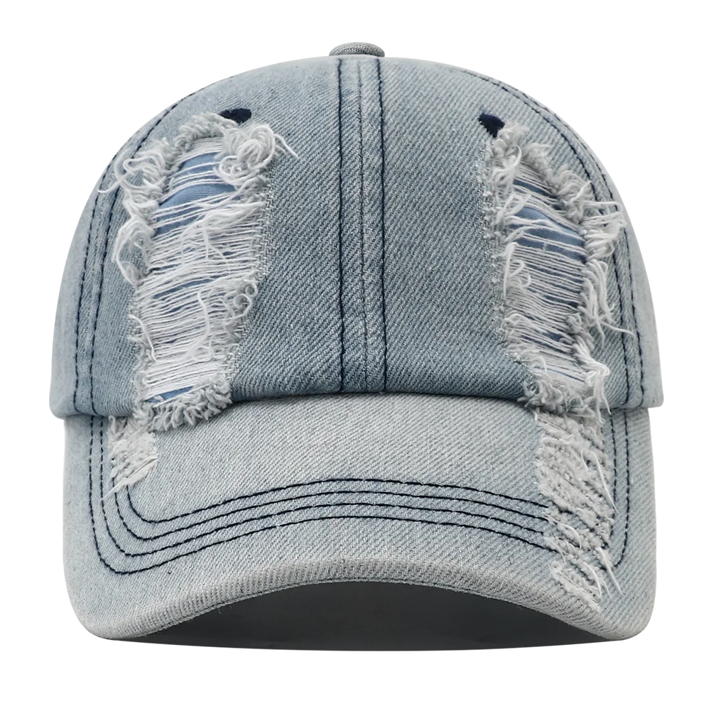 国内で当店のみ Supermade - Ripped Denim Baseball Cap Ripped Denim Baseball Cap | Thesupermade®