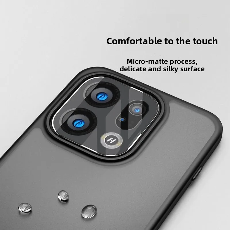 Sleek Frosted Frame Ice-Mist Transparent Shockproof Acrylic Phone Case