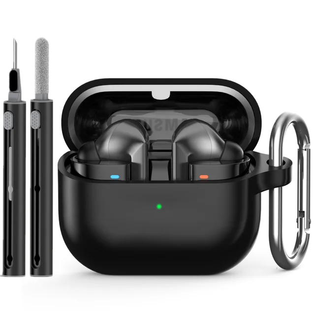 for samsung buds 3/galaxy buds3 pro case with cleaning kit silicone protective cover for galaxy buds 3 buzz 3Pro with keychain 1