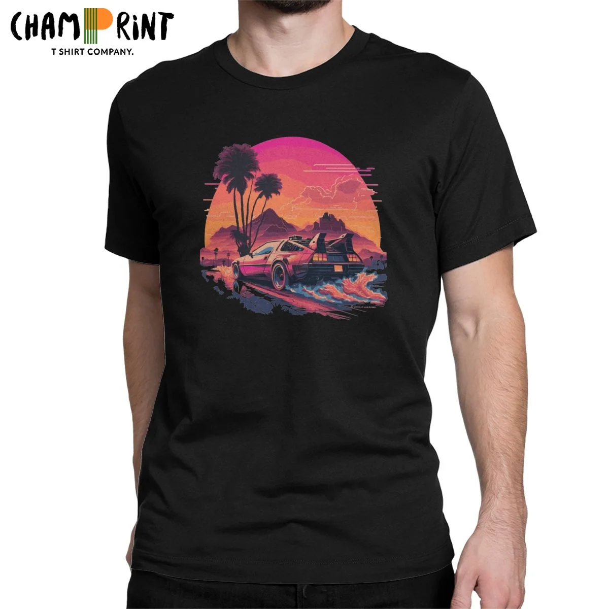 

Мужские хлопковые футболки с круглым вырезом, с принтом «Назад в будущее»