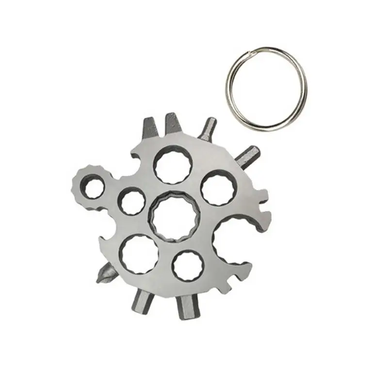 

In 1 Snowflake Multi Tool Spanner Hex Wrench Multipurpose Camp Survive Outdoor Multi Tool Keychain Pocket Tool