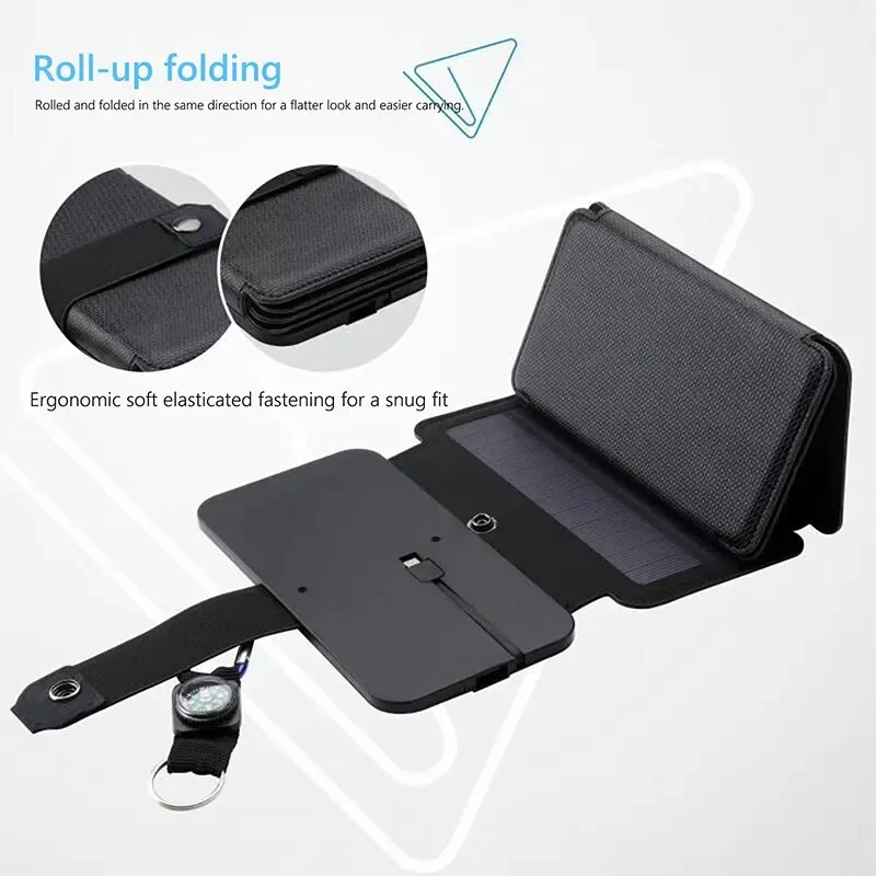 Portable Solar Panel 5V 1A USB Output For Outdoor Camping