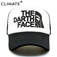 CLIMATE Darth Trucker Cap Star Cap Men Funny Face Hat Baseball Cap Cool Summer Mesh Net Cap Hat for Men 1