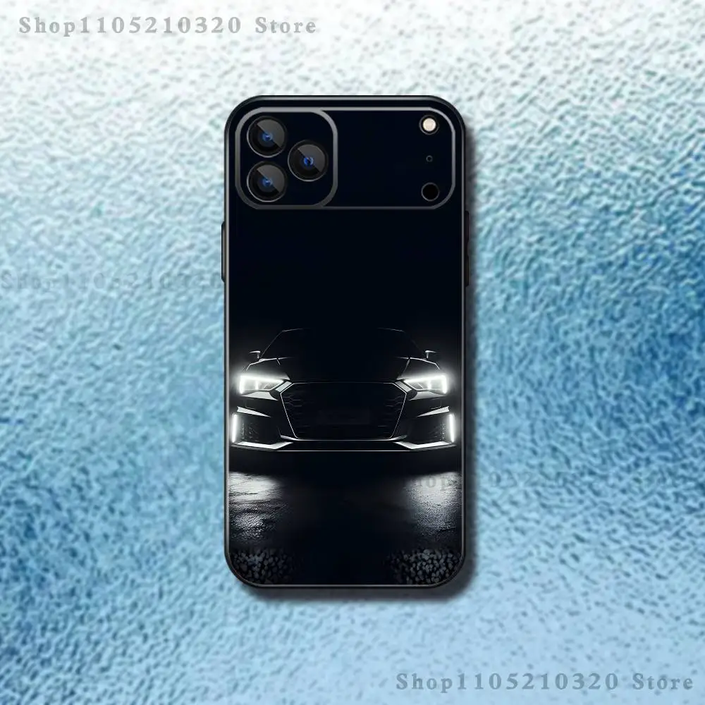 Sleek Black Silicone Phone Case in Automotive Design