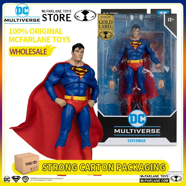 100% Original Mcfarlane Toys Figure Model Action DC Multiverse Superman™ (Action Comics) Gold Label Doll Decoration