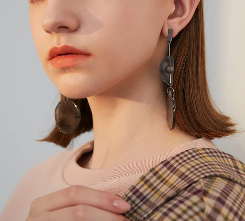 2023 new trend 925 silver needle tassel acrylic alloy retro simple Earrings for women Fashion Jewelry