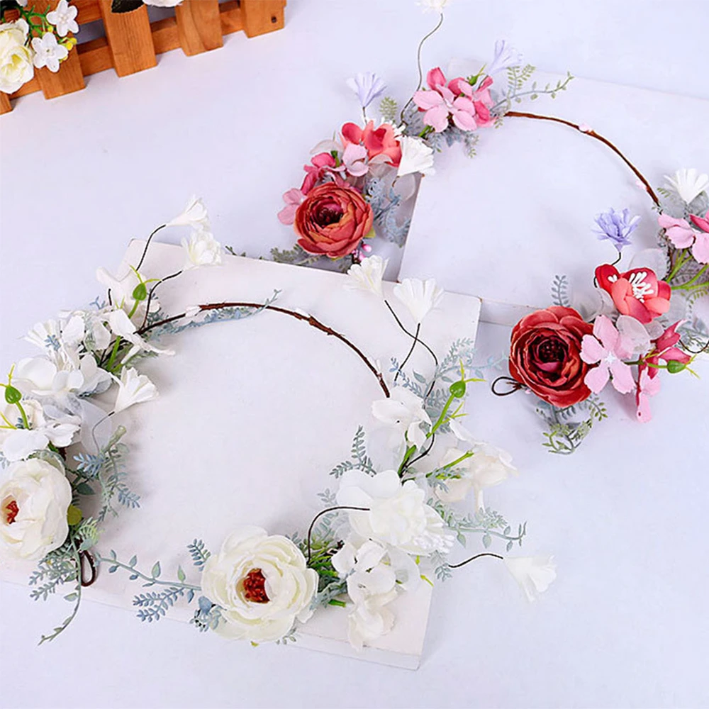 Ijveraar Rekwisieten Menstruatie Bloem Hoofdband Tiara Guirlande Bruid Haar Sieraden Voor Vrouwen Eerlijke Bloemen  Haarbanden Kronen Meisjes Bruiloft Haaraccessoires Krans| | - AliExpress