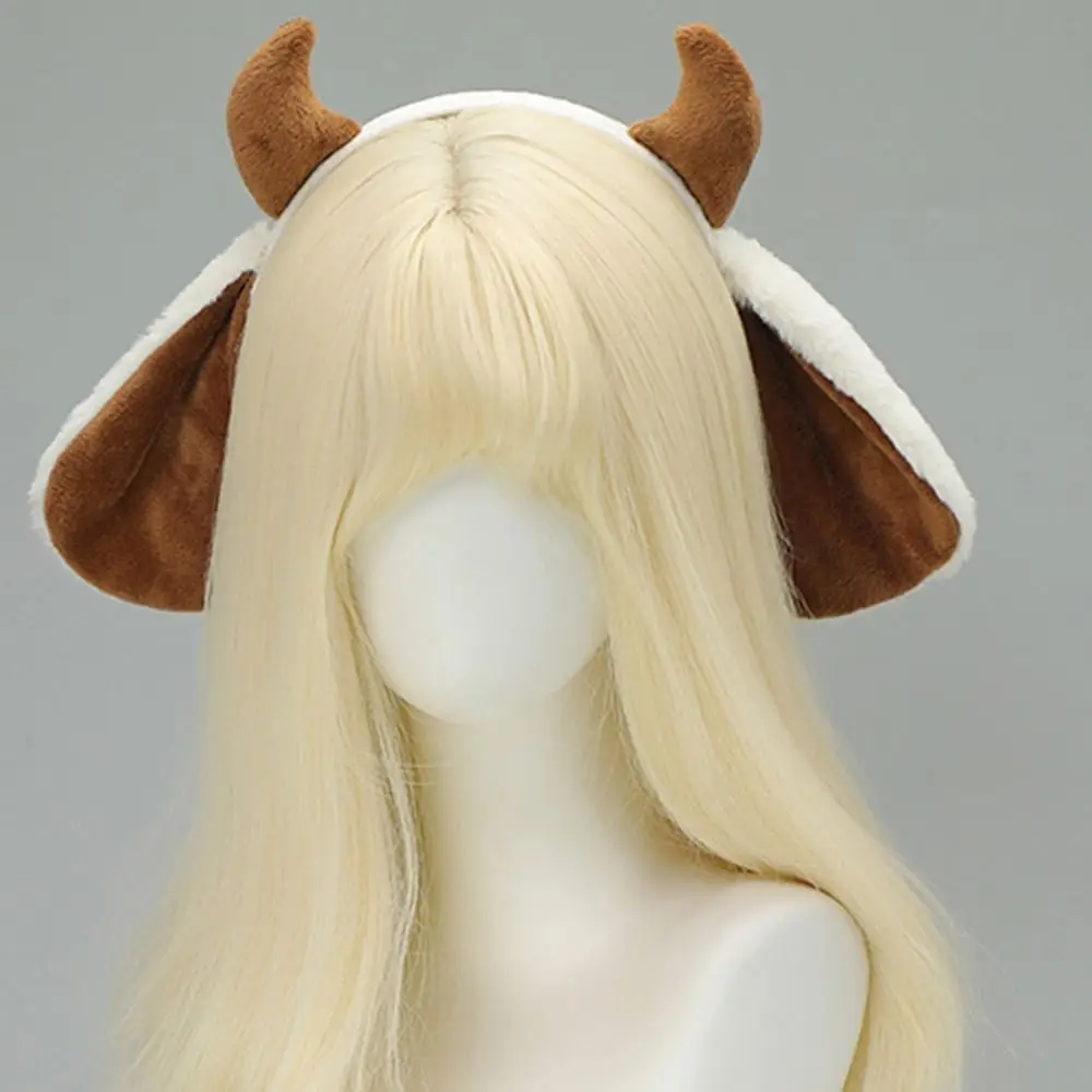 Lolita Flauschiges Ziegenhorn und Ohr-Stirnband – Plüschtier-Ohr-Haarband für Karneval, Cosplay, Kawaii-Kostümzubehör, Party-Requisiten – Detail 6