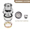 Stainless Steel Sink for Washing with Faucet and Side Splash, NSF Commercial Wall Mount Hand Basin for Restaurant, Kitchen 6