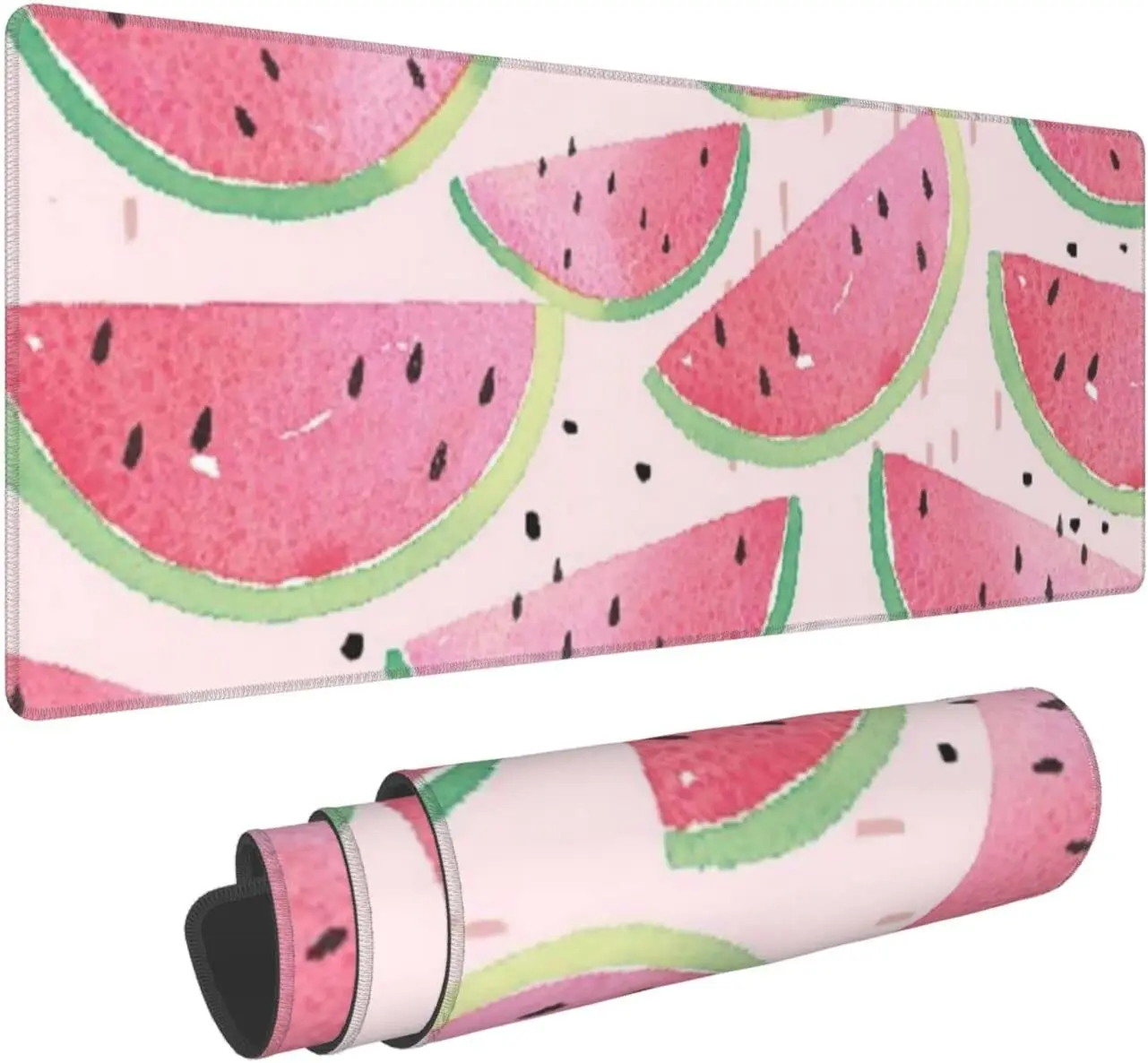 Watermelon Fresh Fruit Mouse Pad Large Rectangular Game Mouse Pad for Laptop Office 11.8 X 31.5 Inches Cute Desk Accessories cute purple elephant extra large gaming mouse pad kawaii xxl big desk mat water proof nonslip laptop desk accessories