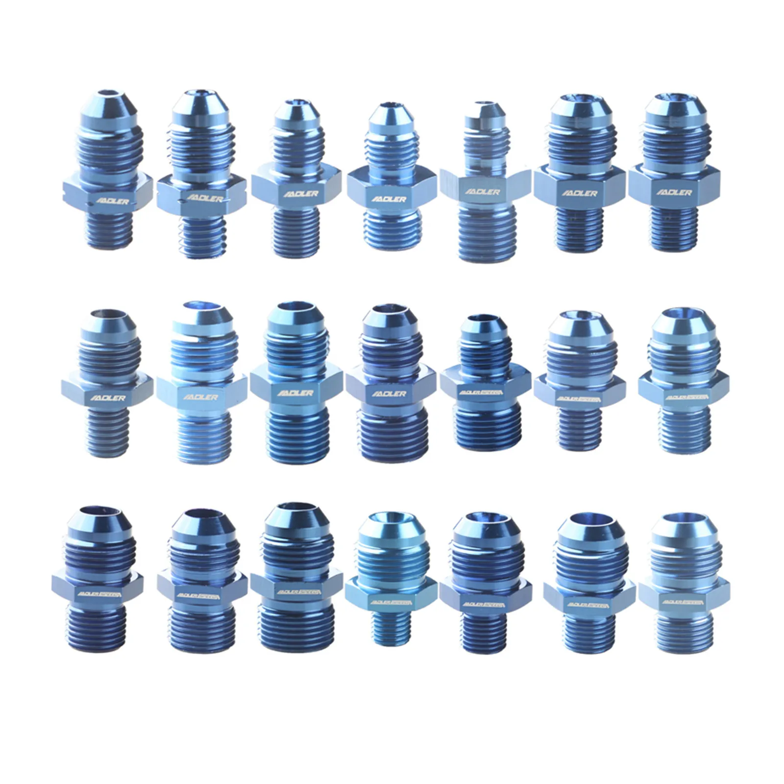 

ADLERSPEED Straight -6AN 8AN 10AN 12AN Male Flare To Metric Fitting Adapter Aluminum Blue