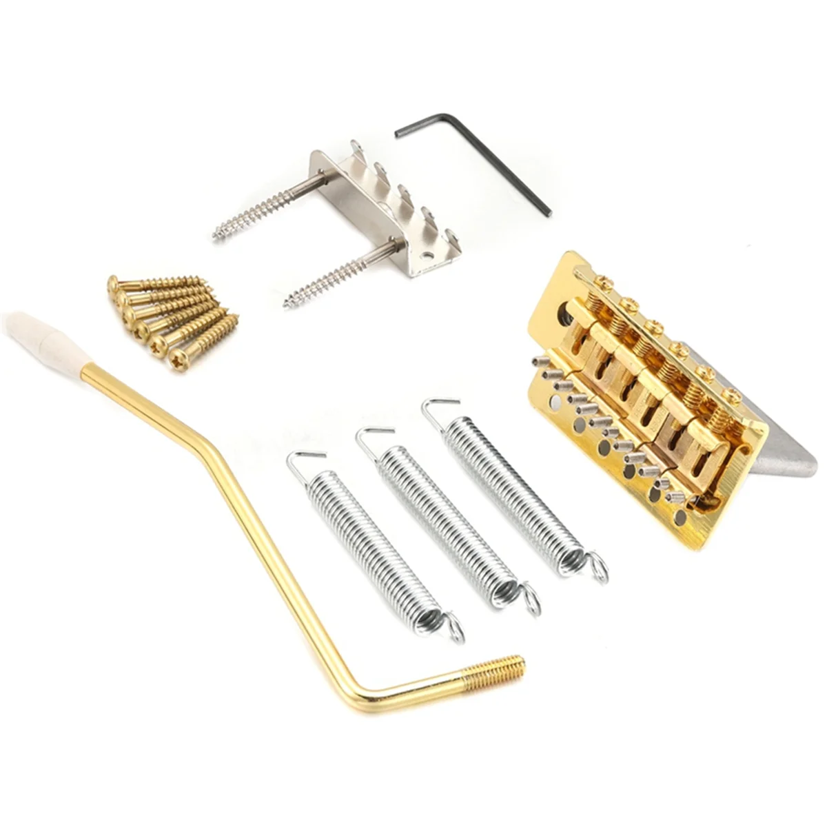 

52.5mm Vintage Electric Guitar Single Rocker Bridge Tremolo System Tailpiece Bridge ST, Gold