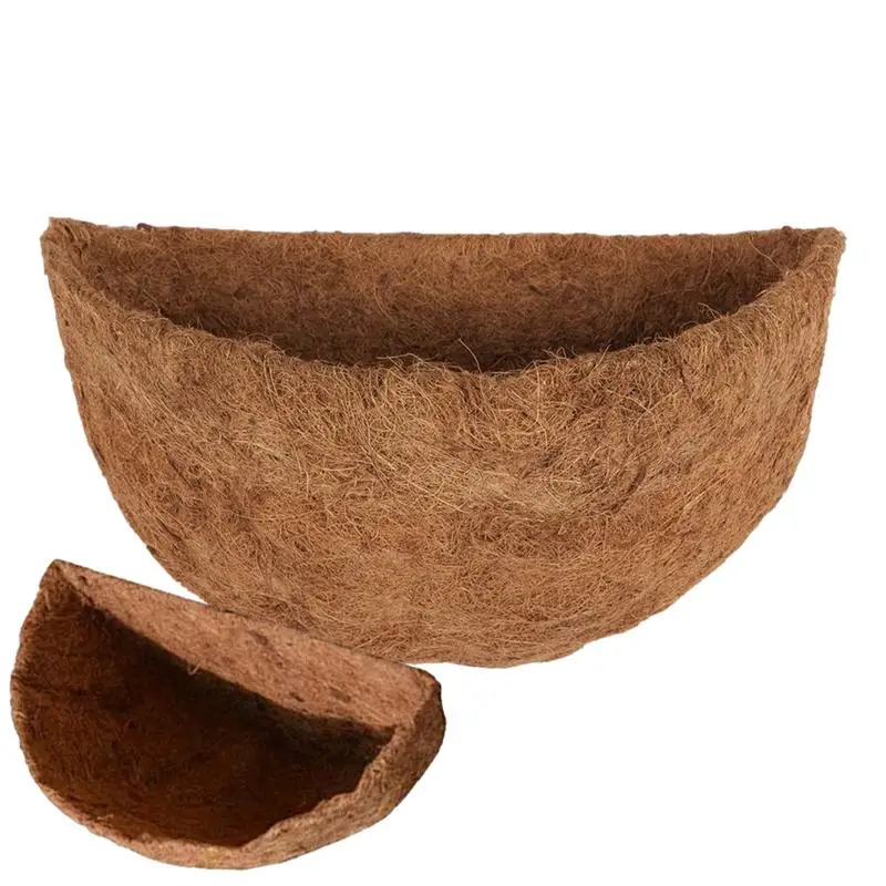 Durable Hanging Basket Liner Planter Round Coconut Fiber Replacement Liners for Flower Pot Home Outdoor Garden Flower Holders