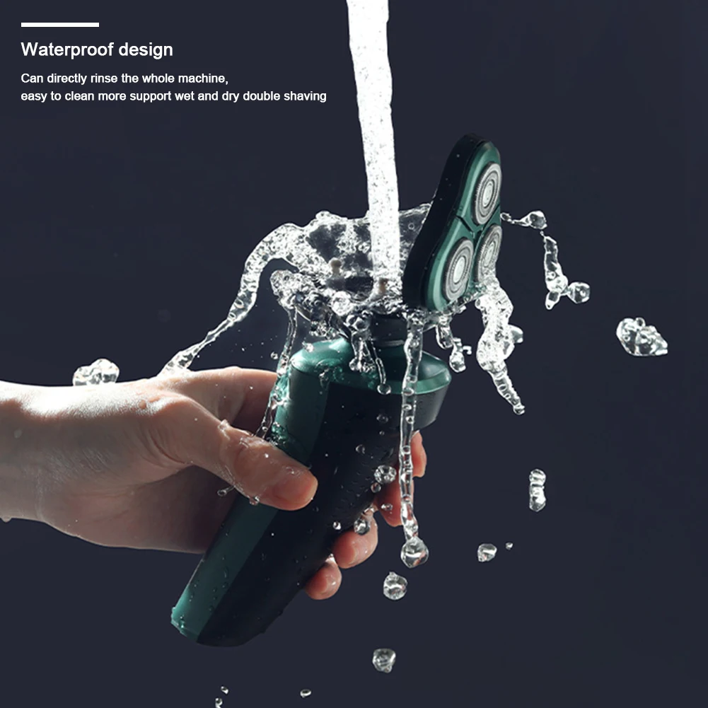 Men Rechargeable Shaver USB Charging Smart Razor with Digital Display Face Beard Trimmer Shaving Face Beard Razor Car Home