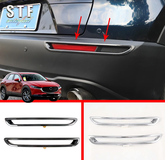 

ABS Rear Fog Light Cover Trim For Mazda Cx-30 Cx30 2020 2021 Car Accessories Stickers W4