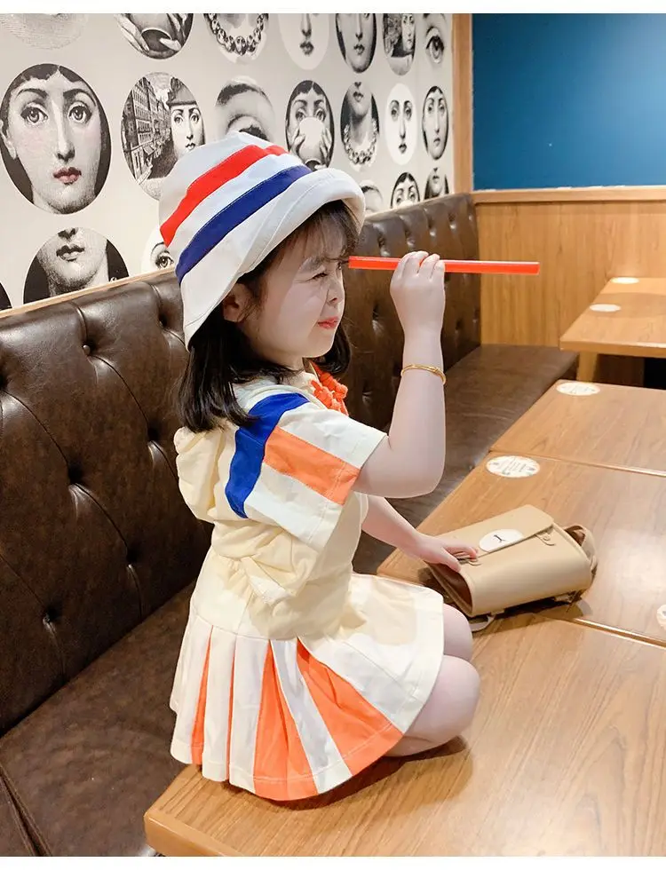 2023 neue koreanische Mode Sport schicke Kinder-Sets Vintage lose lässig süß ästhetisch niedlich kawaii England Stil Kleidung Mädchen – Detail 20