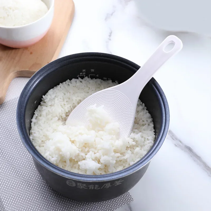Non Stick Rice Scooper Standing Rice Spoon Paddle Professional Potato Server Spatula White,silicone spatula,stainless steel spoon,silicone kitchen utensils,silicone cooking spoon,wooden cooking spoon,plastic rice spoon,cooking scoop