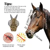 1Pc Horse Face Mask Anti Fly Breathable Stretch Knitted Mesh Anti Mosquito Mask Horse Riding Equestrian Equipment 6