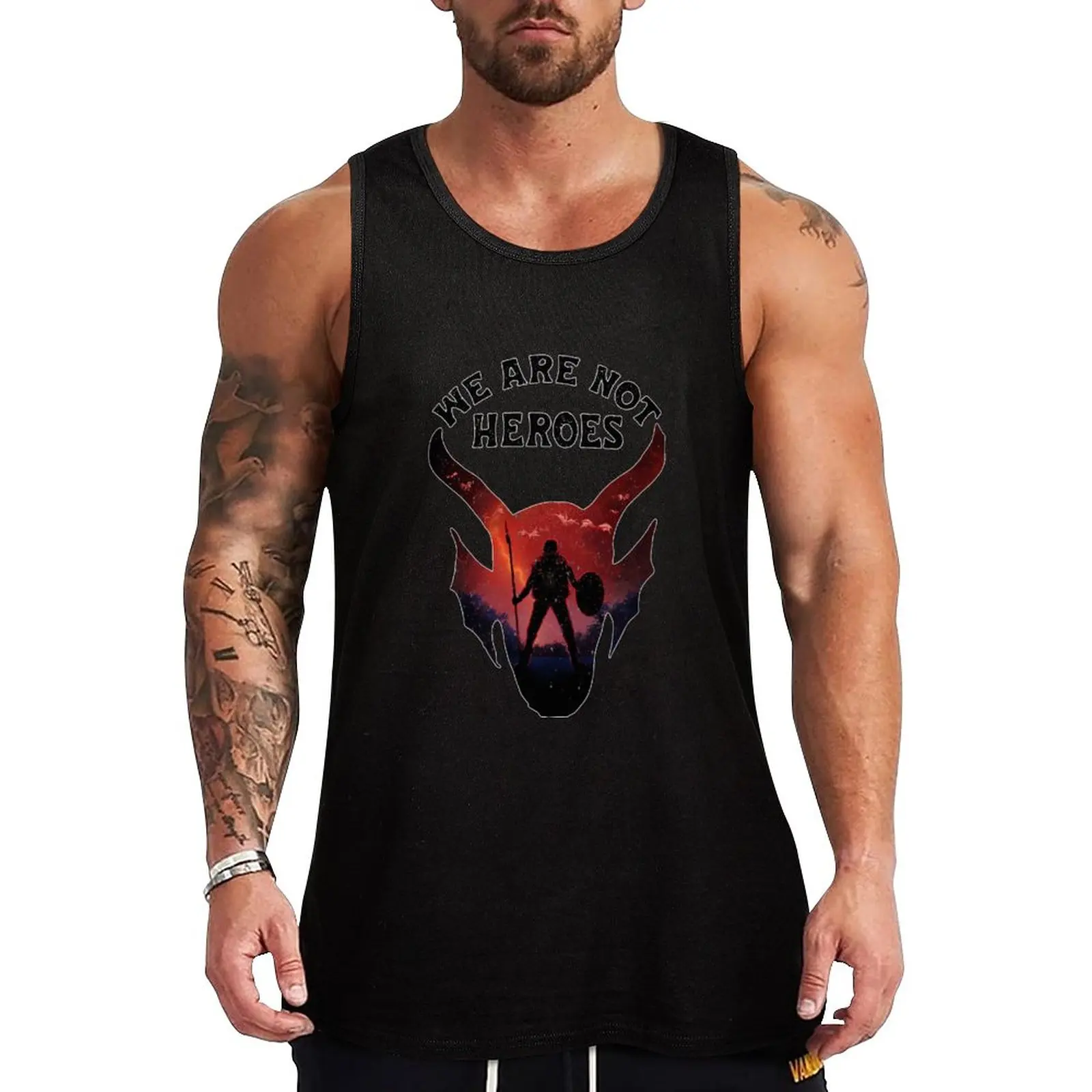 

New WE ARE NOT HEROES Tank Top T-shirt Men's gym quick-drying t-shirt