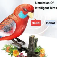 Electronic Pet Birds Toys Electric Voice-Controlled Induction Bird Simulation Parrot Can Fly Talk Birdcage Toy Kid Birthday Gift 1