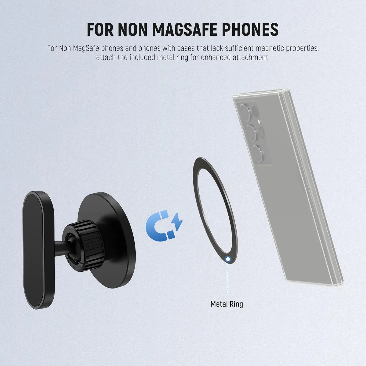 NEEWER Magnetic Phone Holder Mount Golf Cart Car Accessories For MagSafe iPhone