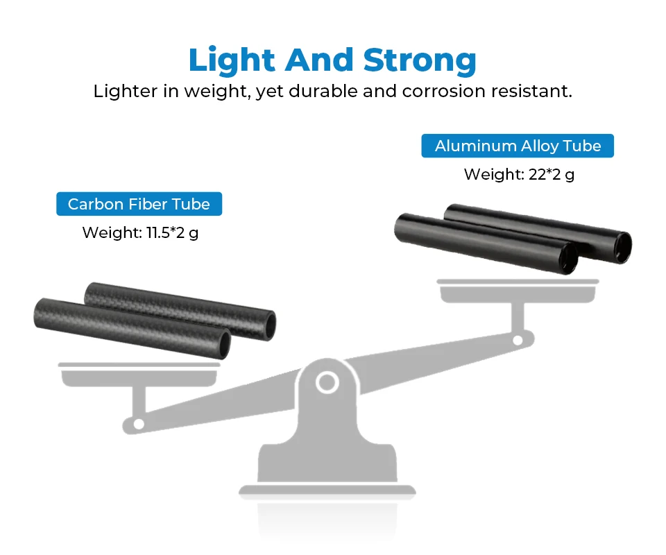 15mm Carbon Fiber Extension Rods For Rod Support System  3.94/6.69/7.87/11.81 in