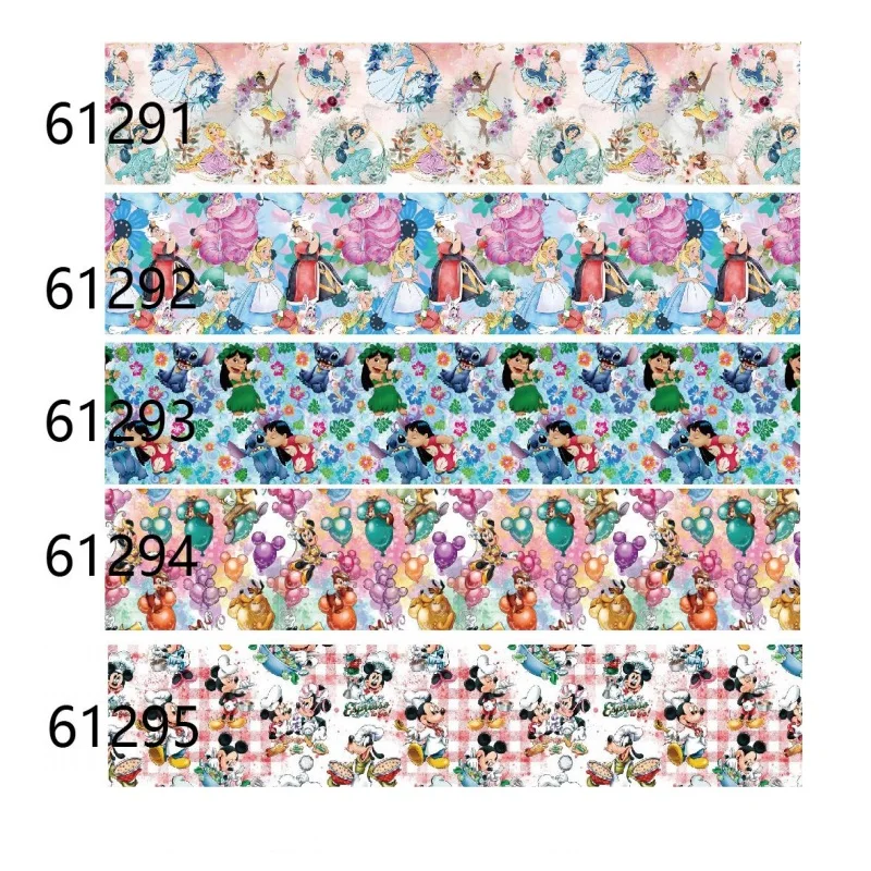 

10Y Disney Cartoon Printed Grosgrain Ribbon 75mm 3'' Packing for Hairbows Sewing Accessories DIY Craft Supplies