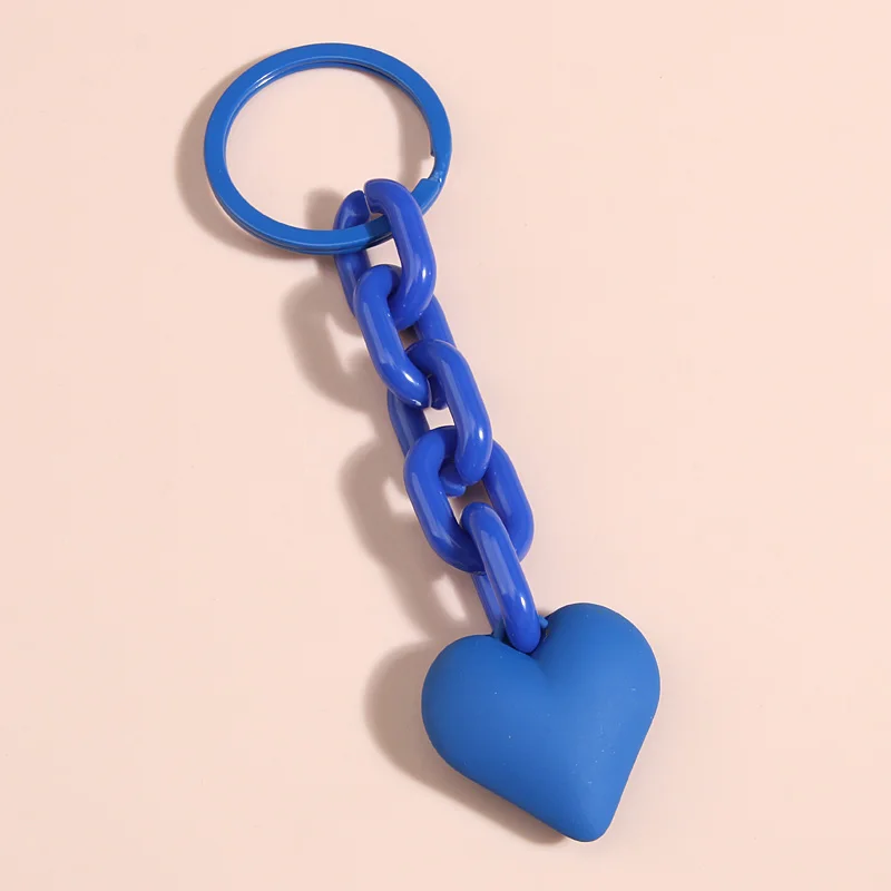 Elegant Handmade Heart Keychain - Acrylic Pendant Accessory