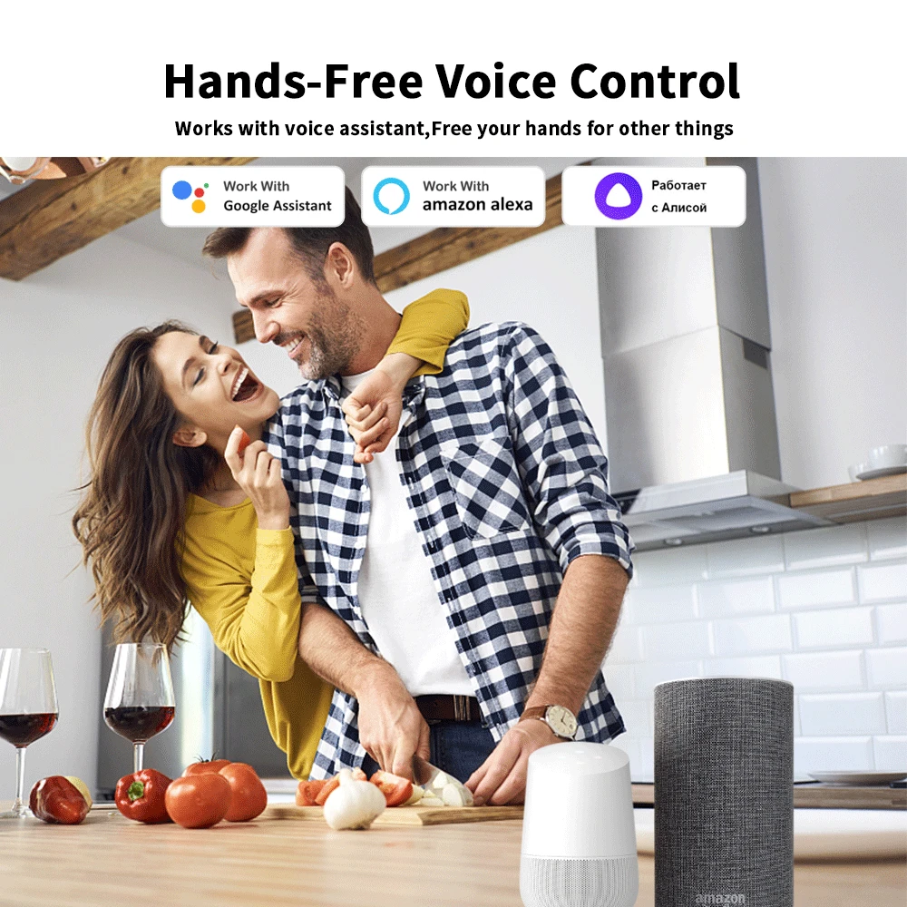 Tuya 20A Wifi EU Smart Plug Switch AC 85-220V Remote Control Timer Outlet Automation Work with Alexa Google Home Yandex Alice