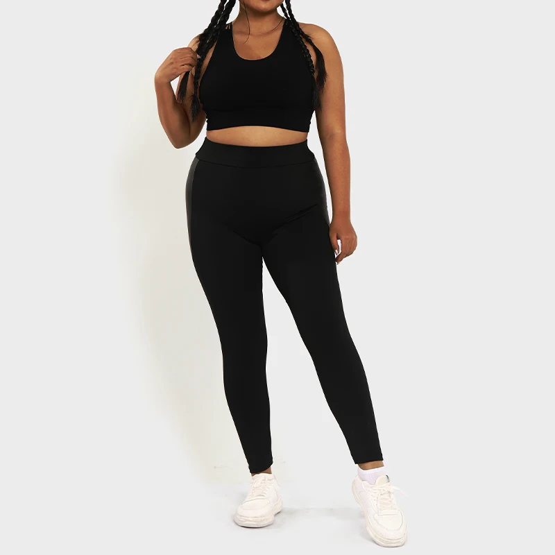 Plus Size Black Leggings Activewear, You + All