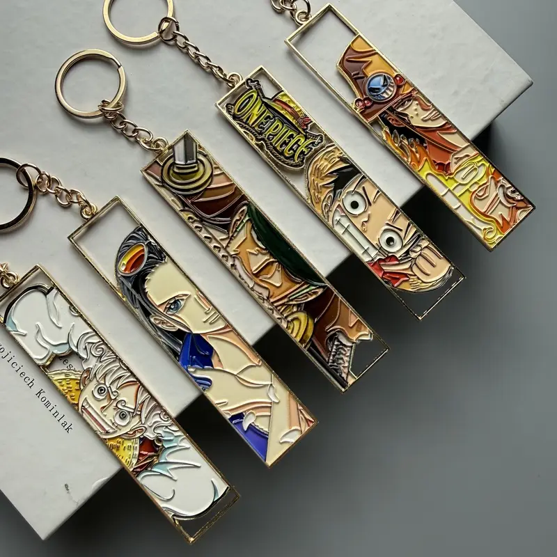 Anime Metal Hollow Out Keychains Bookmark Cute Jet Manga Fashion Bag Key Tag Jewelry Accessory Key Ring Holder Gift Anime - Image 6