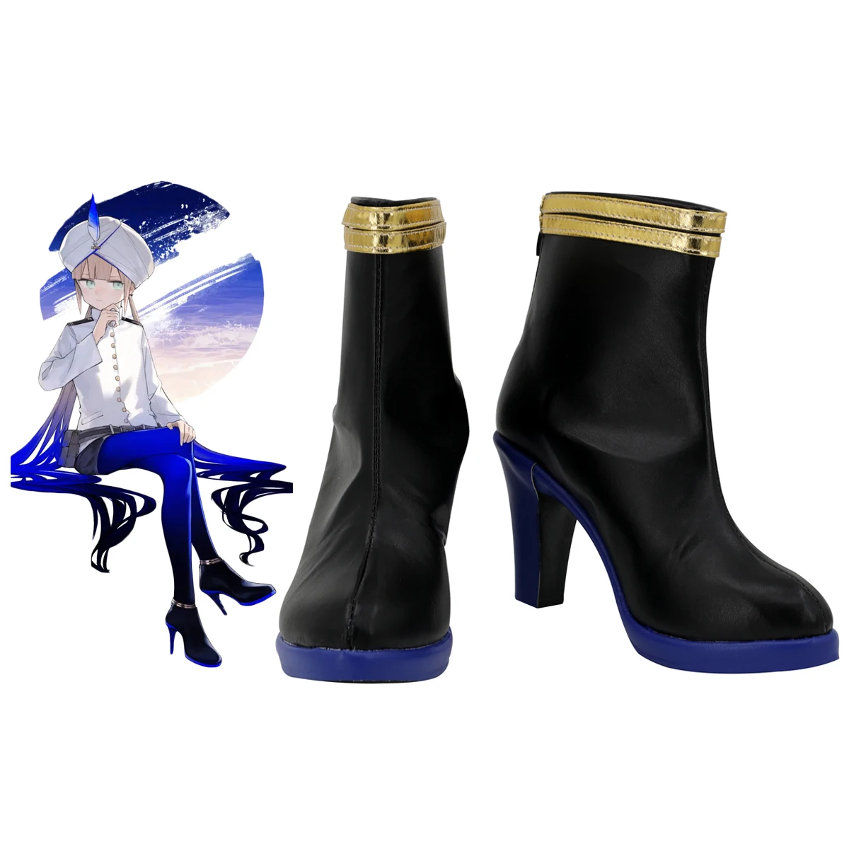 

FGO Fate Grand Order Nemo Cosplay Boots Black Shoes Custom Made Any Size